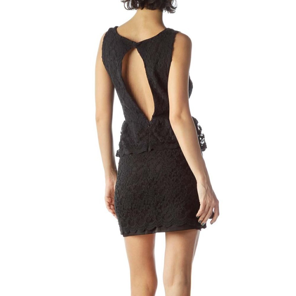 Pins and Needles Black Open-Back Lace Dress - Picture 3 of 3